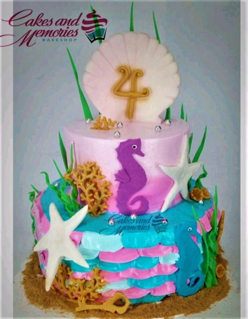 Mermaid Under The Sea Cake Design