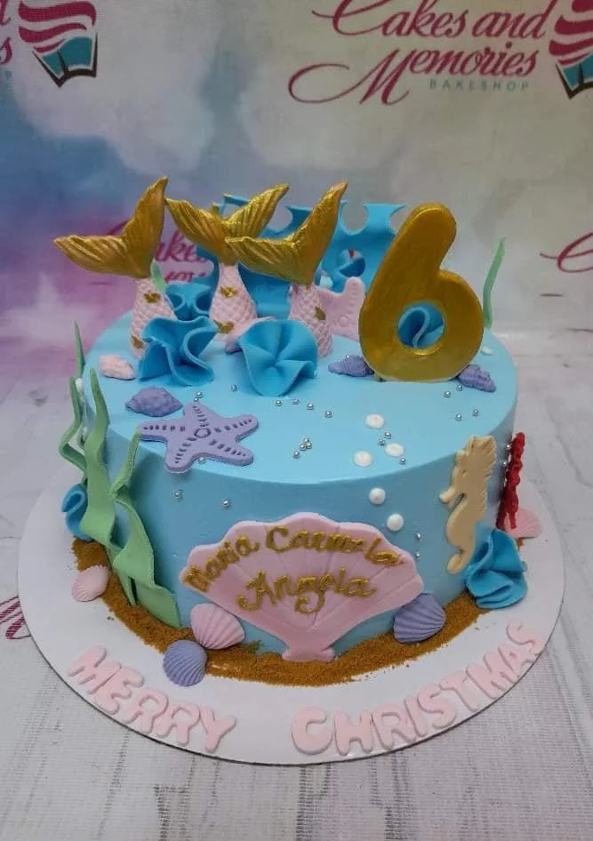 Mermaid Under The Sea Cake Design
