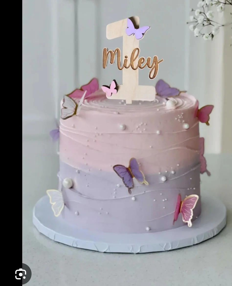 Miley Butterfly Butterflies Cake Design