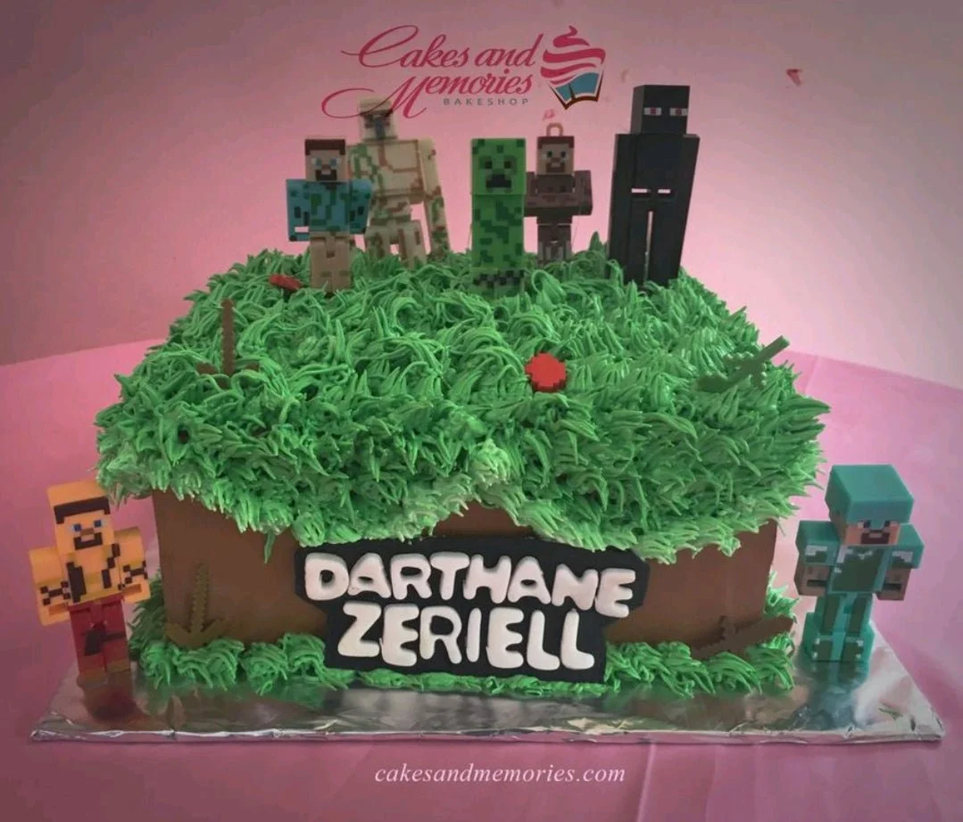Minecraft Darts Cake Design