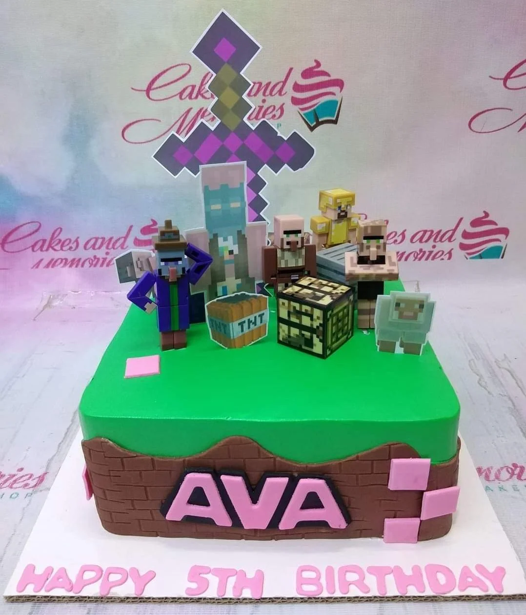 Minecraft Video Game Cake Design