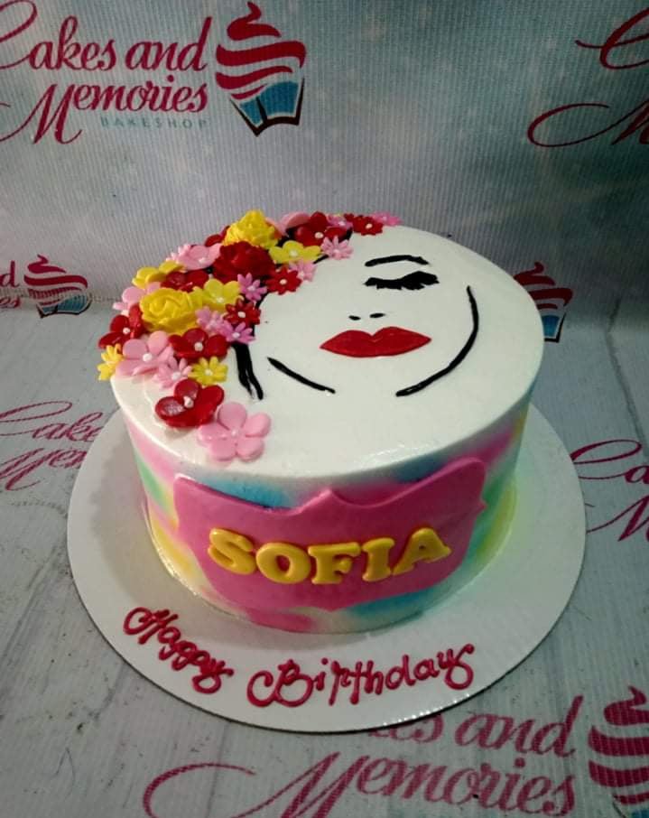 Minimalist Woman Cake