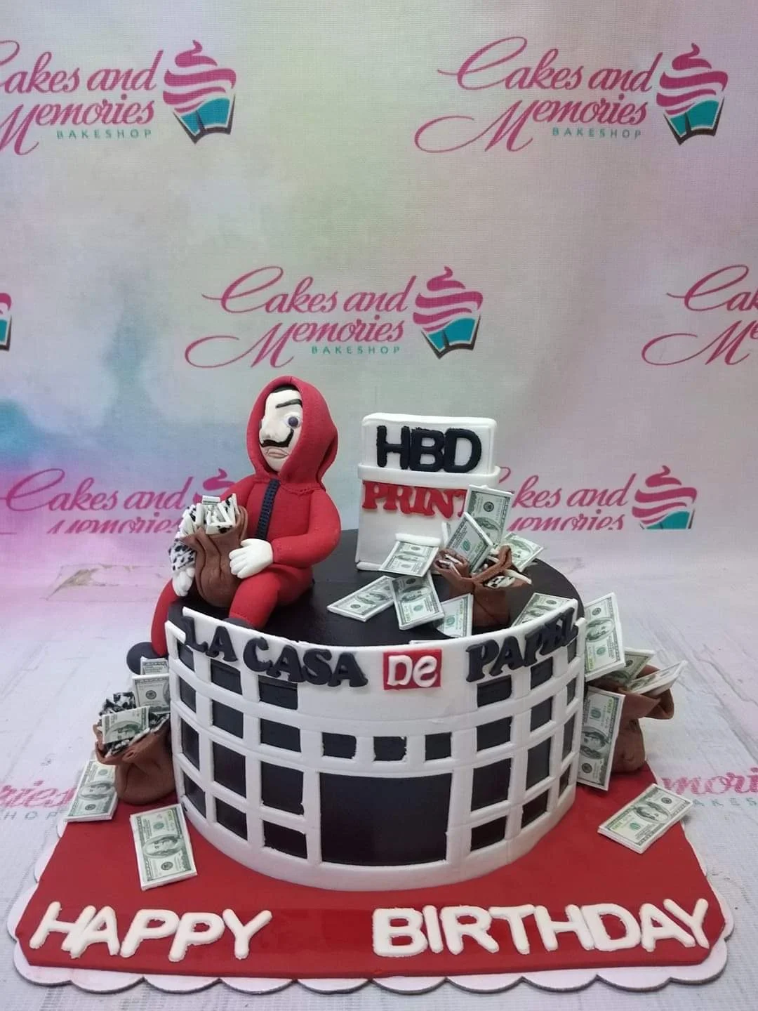 Money Heist Billiards Cake Design