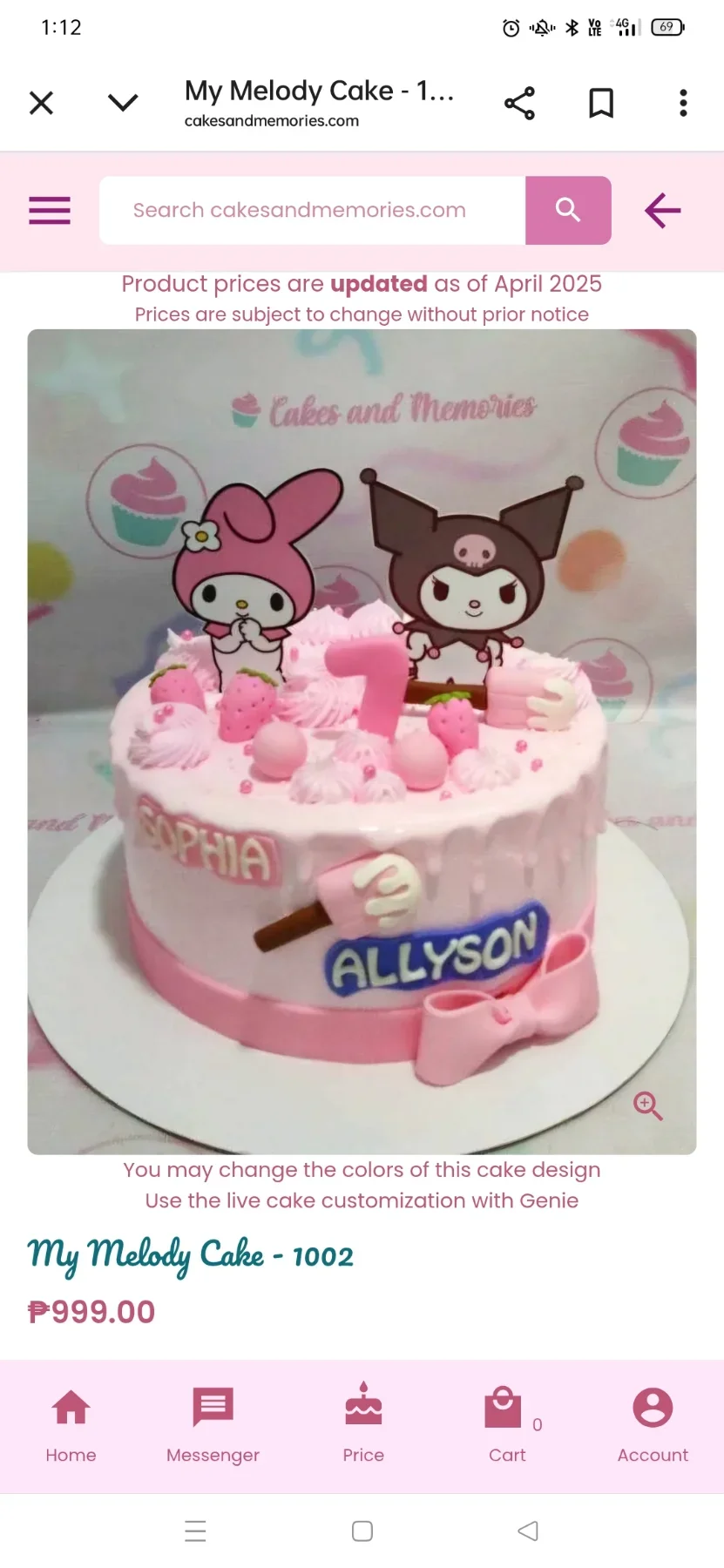 My Melody Kuromi Cake