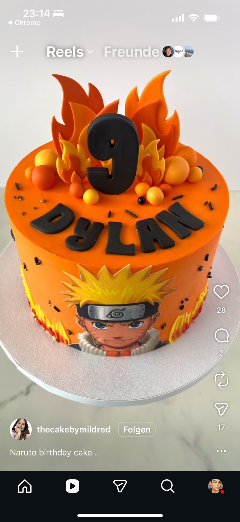 Naruto 1 Tier - black, yellow, orange theme with black gumpaste number 9 and orange and yellow gumpaste flame cutouts Naruto 1 Tier - black, yellow, orange theme with black gumpaste number 9 and orange and yellow gumpaste flame cutouts