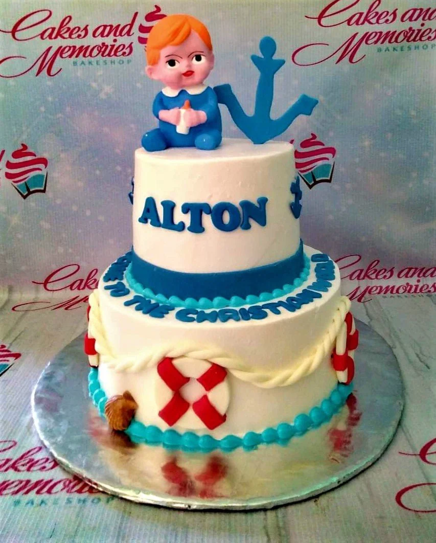 Nautical Baptism Cake