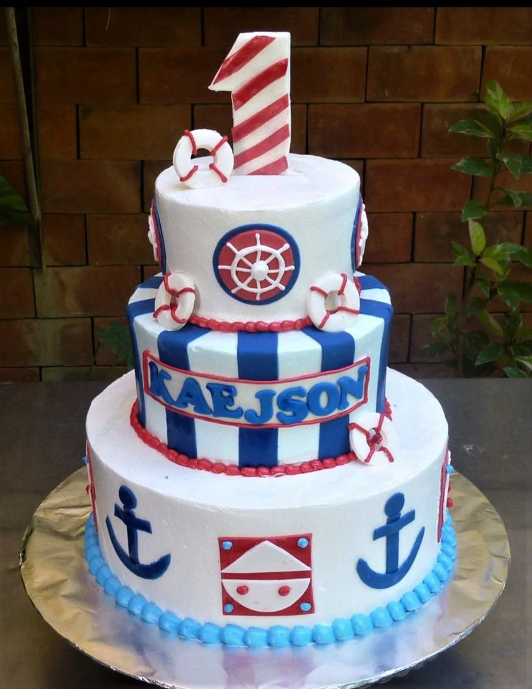 Nautical Shimmer And Shine Cake Design
