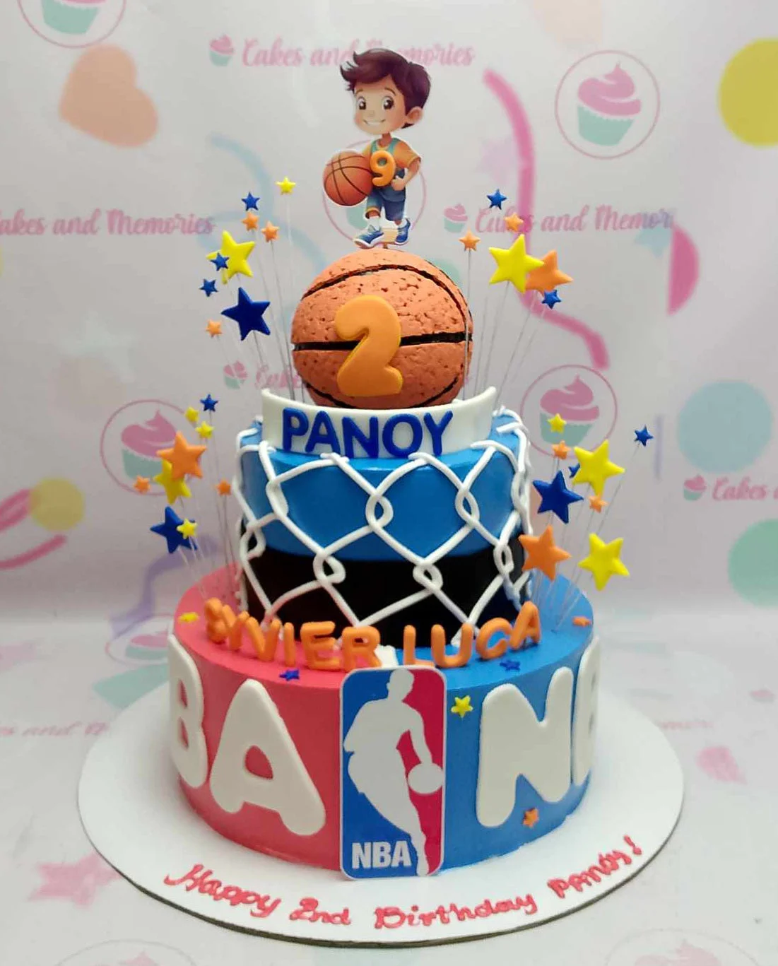 Nba Basketball Cartoon Cake Design