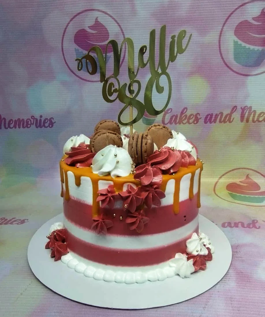 Nellie 80th Birthday 80'S Cake Design