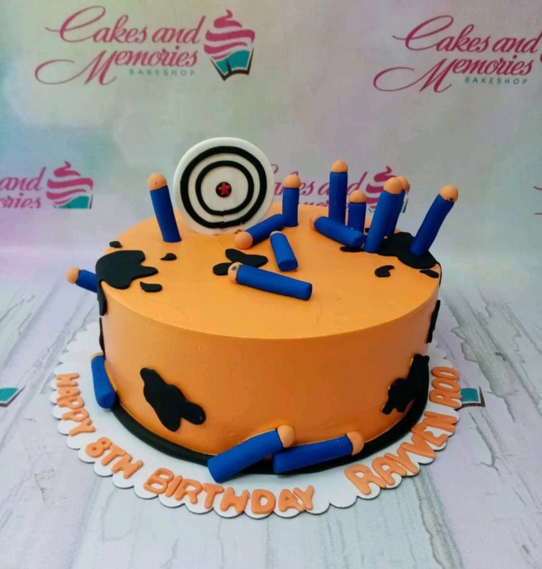Nerf Darts Cake Design