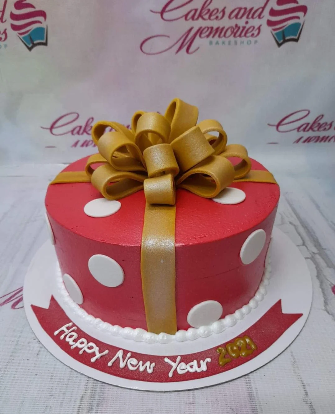 New Year Gift Box Boxing Cake Design