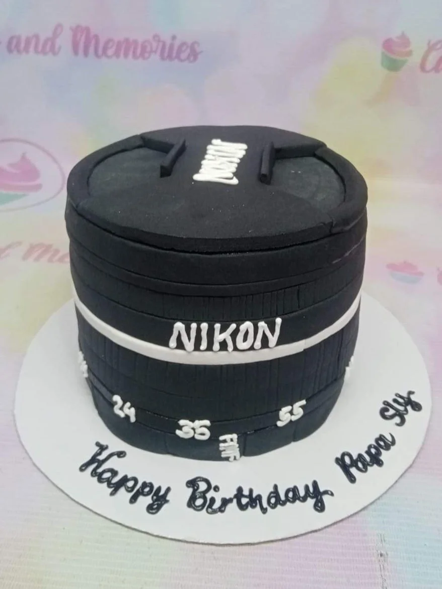 Nikon Camera Letters Num Cake Design