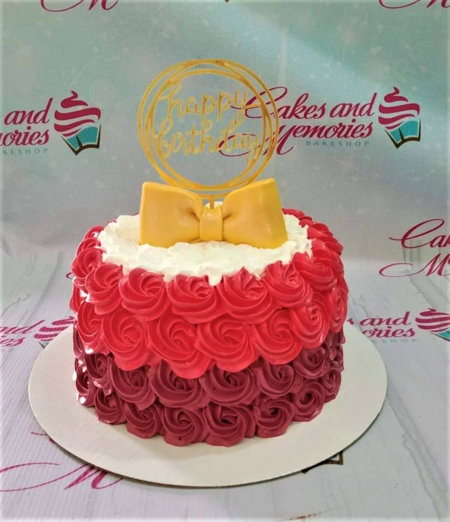 Ombre Rosette Rosettes Cake Design