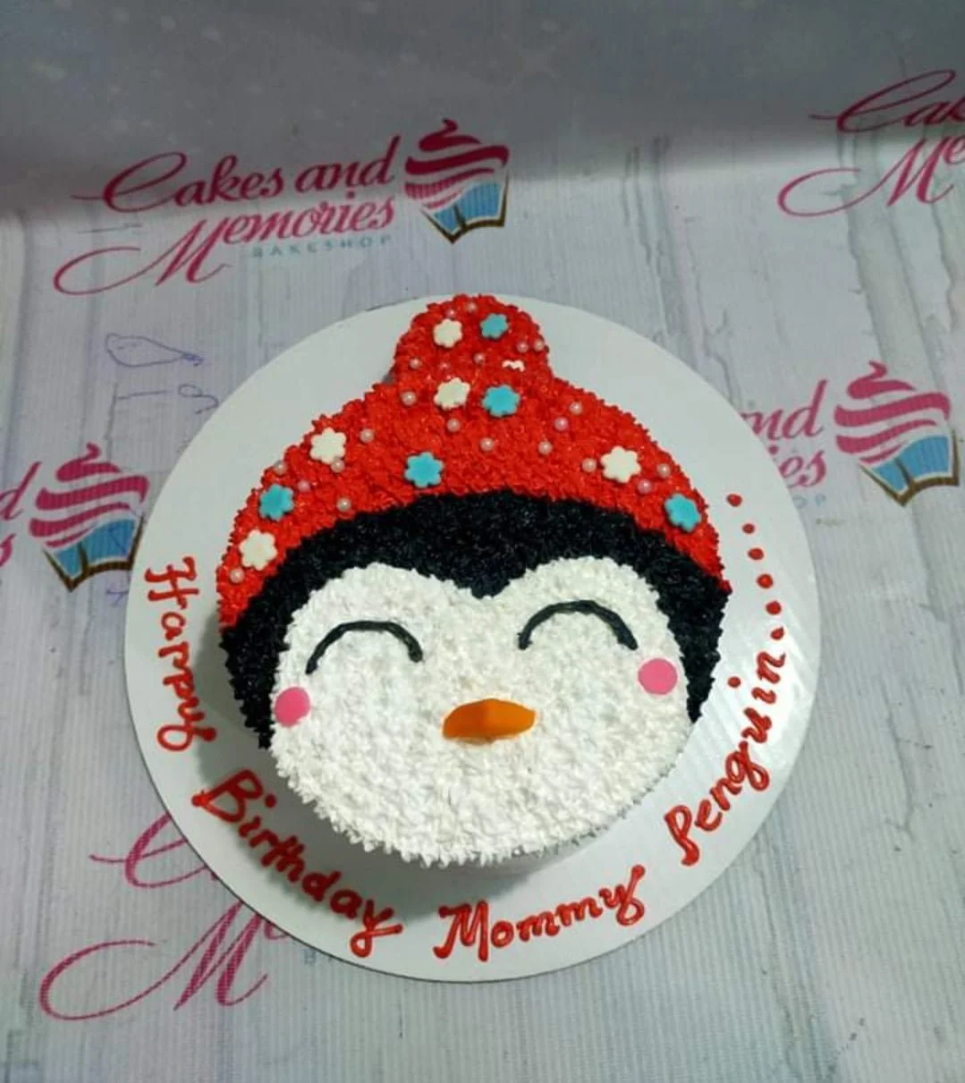 Penguin Birds Cake Design
