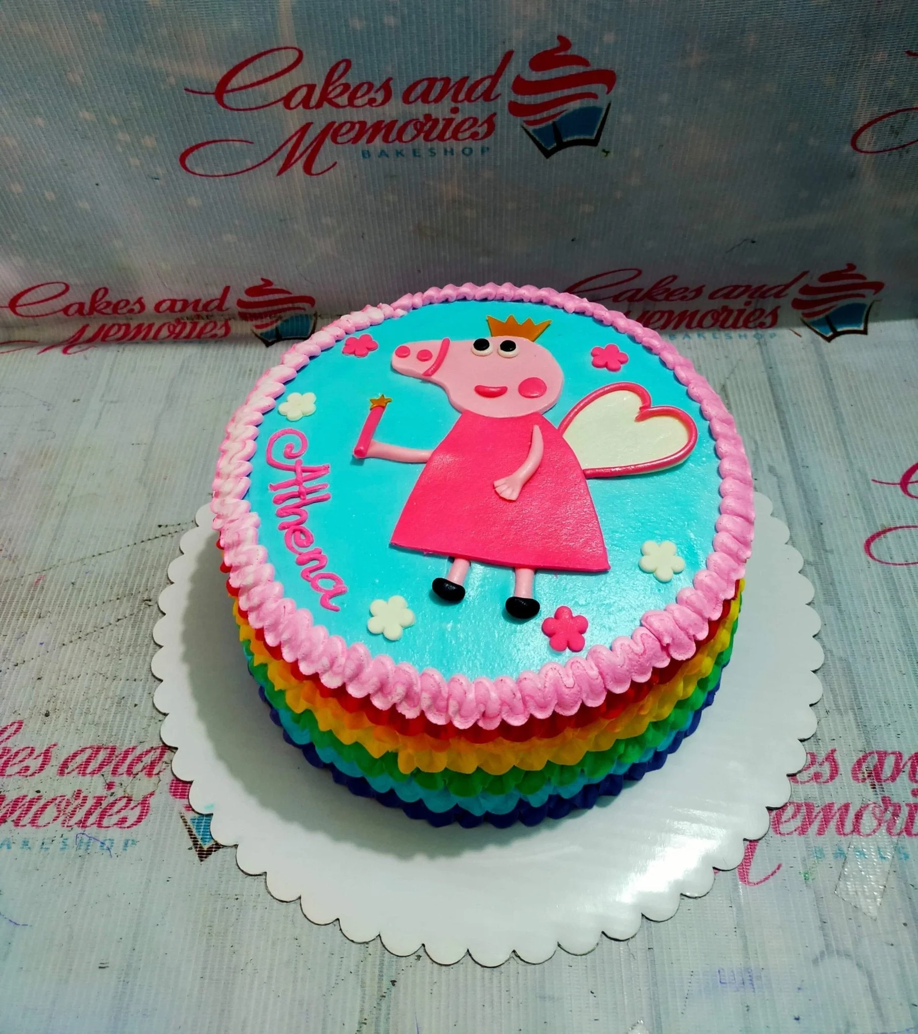 Peppa Pig Rainbow Fairy Cake Design