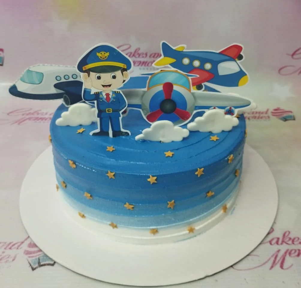 Pilot Airplane Pilot Uniform Cake Design