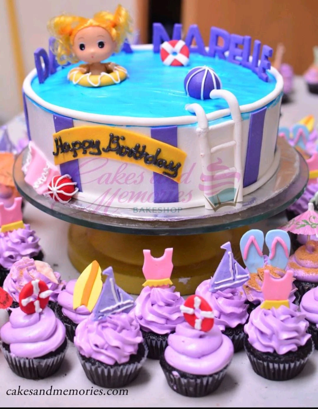 Pool Party Summer Cake Design