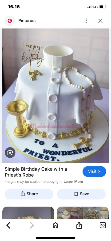 Priest Birthday Debut Cake Design