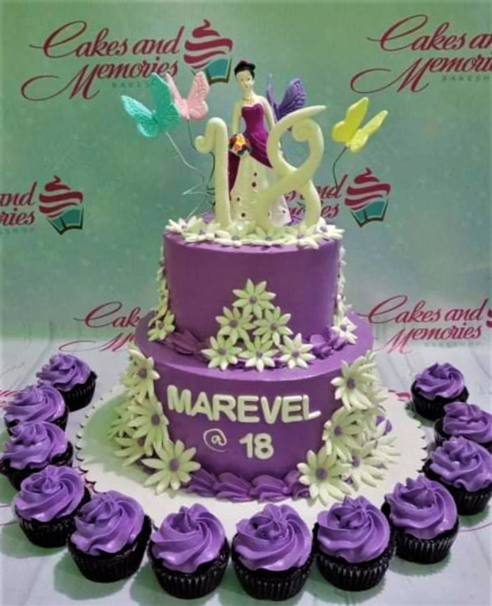 Purple Debut Cake