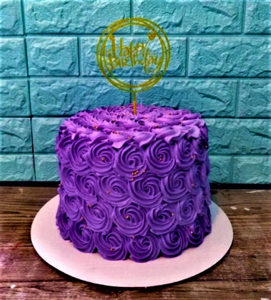 Purple Rosette Rosettes Cake Design