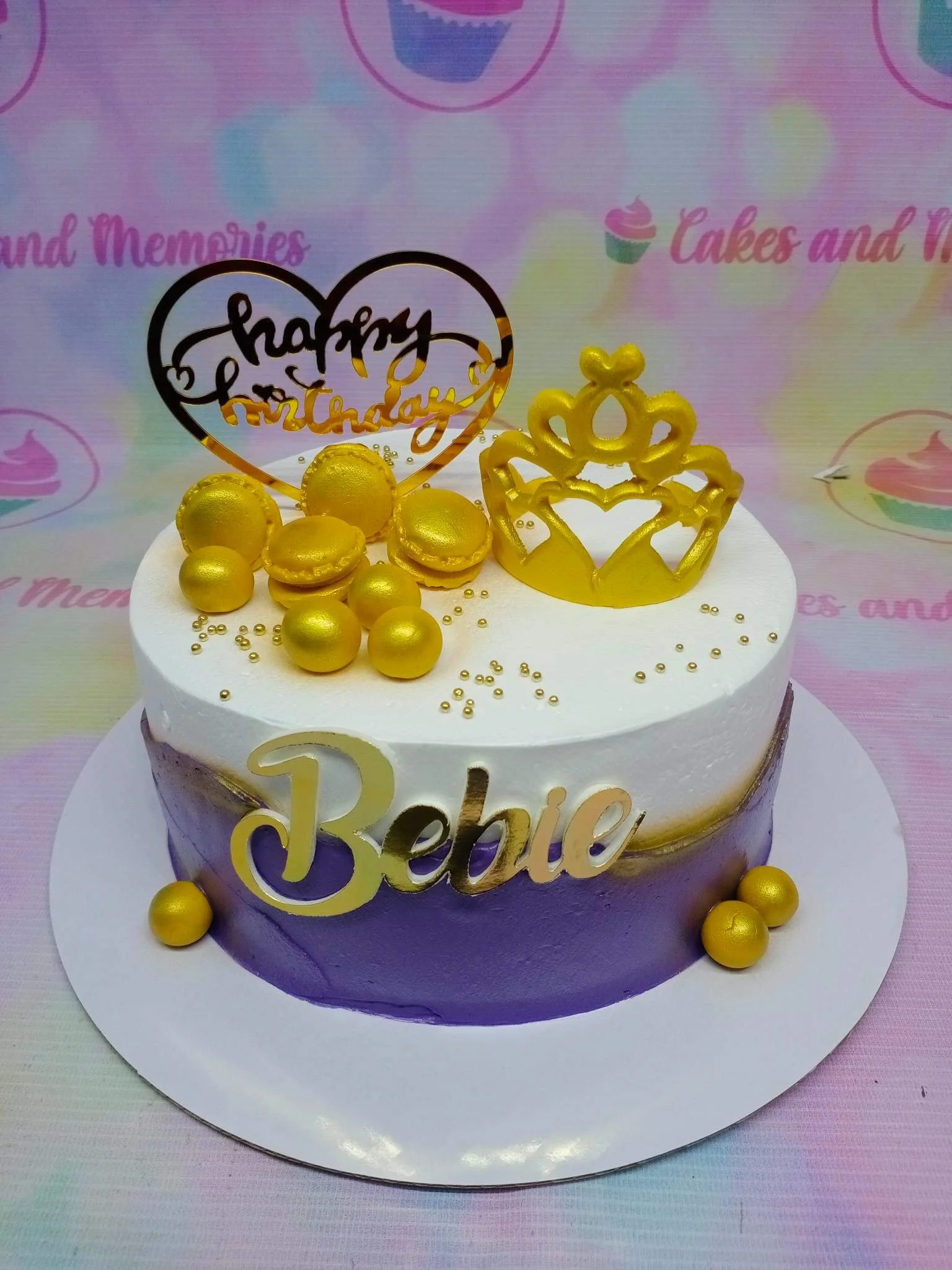 Purple Royalty Royal Crown Cake Design