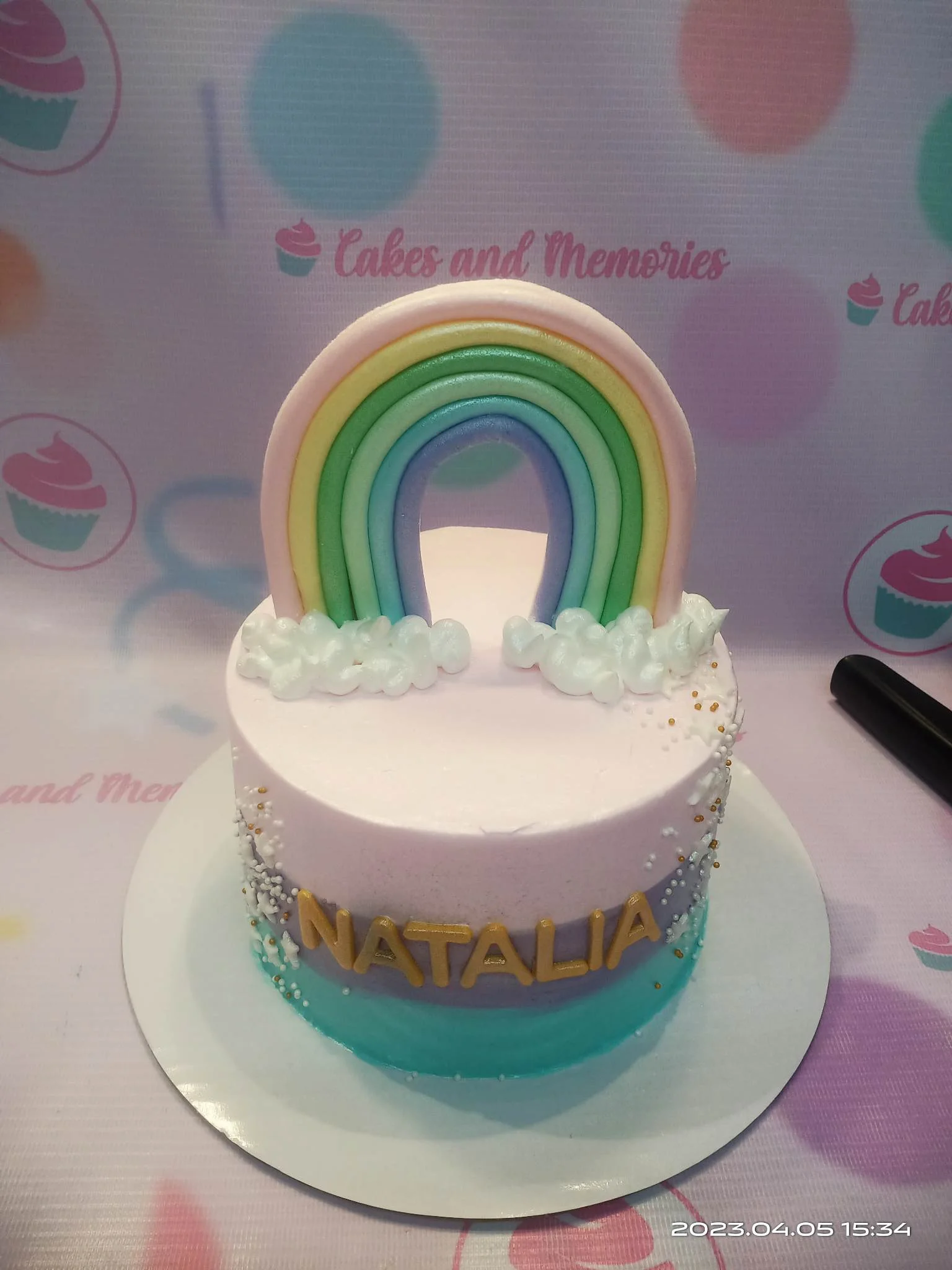 Rainbow Raindeer Cake Design