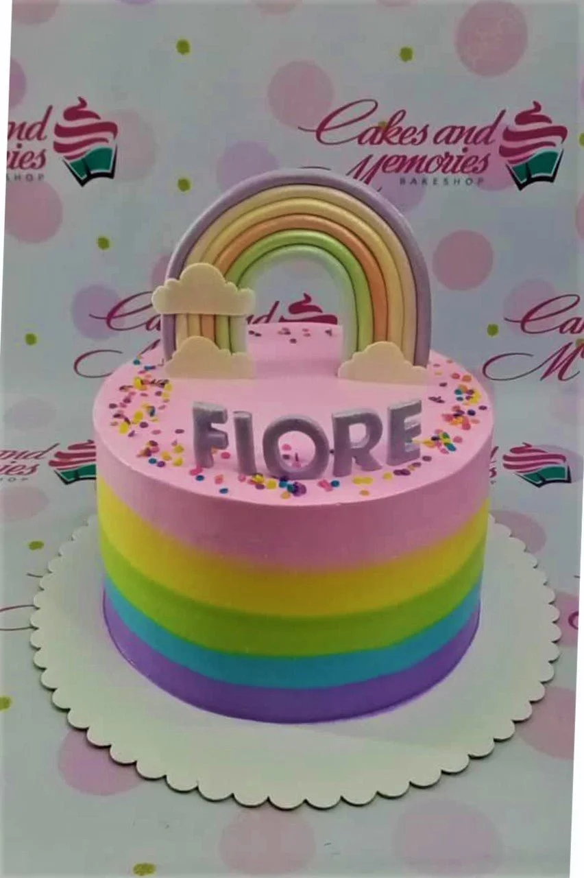 Rainbow Raindeer Cake Design