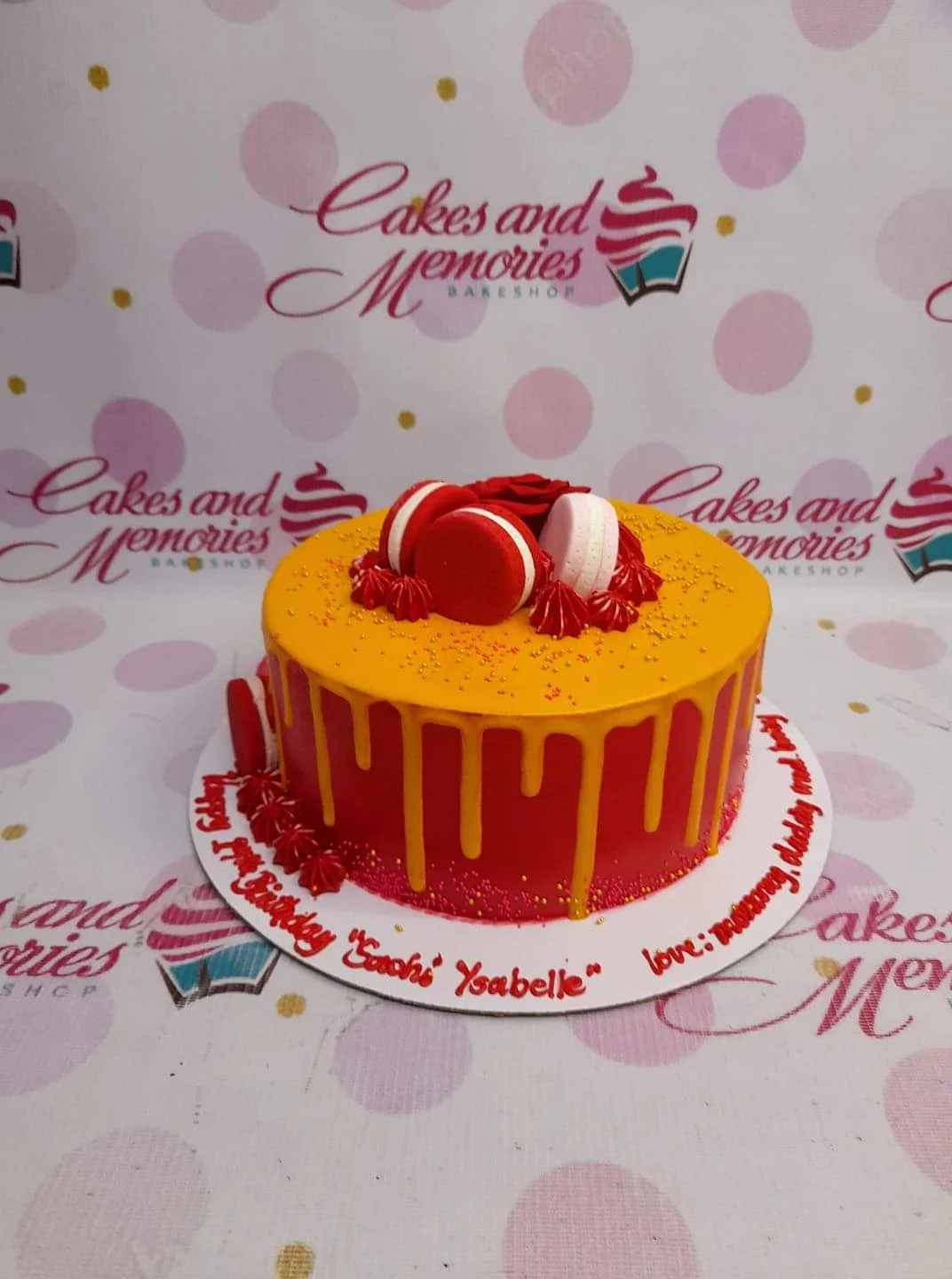Red Drip Cake