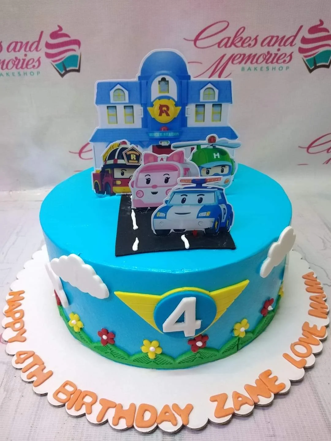 Robocar Poli Robots Cake Design