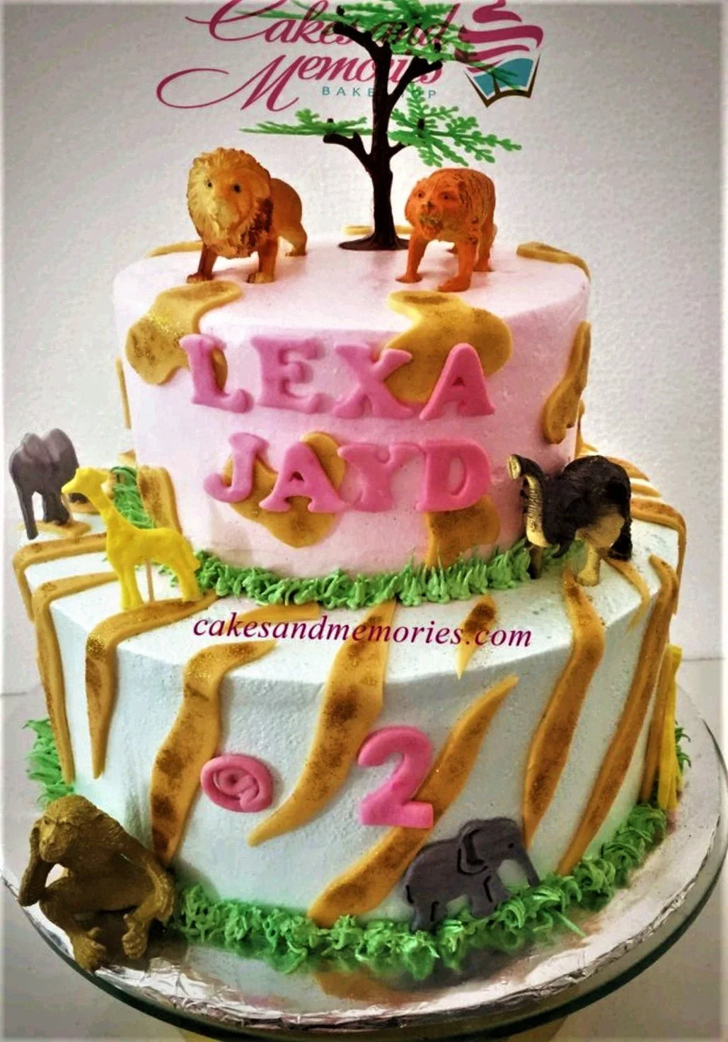 Safari Animal Anime Cake Design