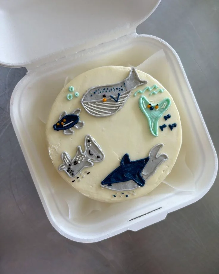Sea Creature Bento Fishing Cake Design