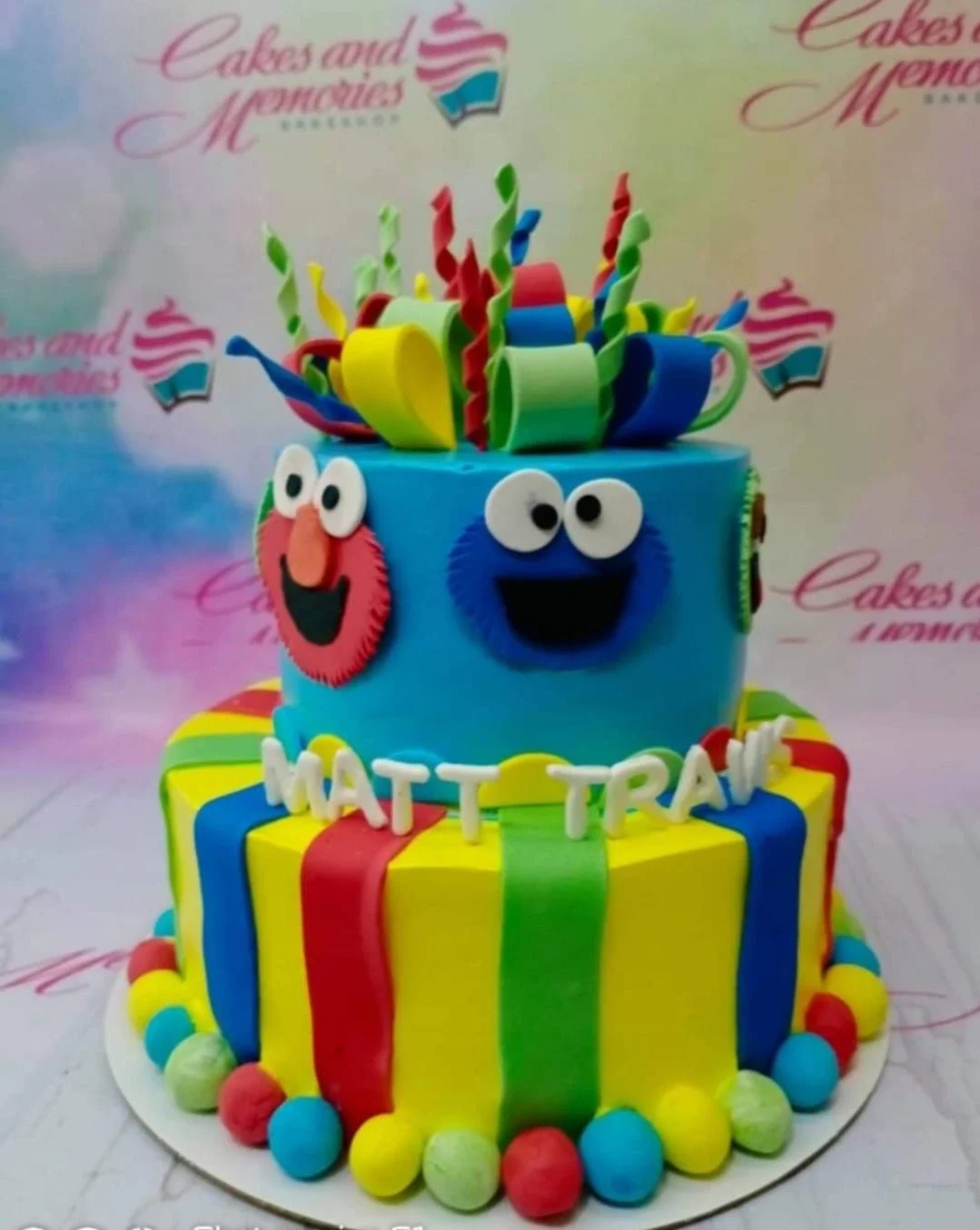Sesame Street Cookie Monster Cake Design