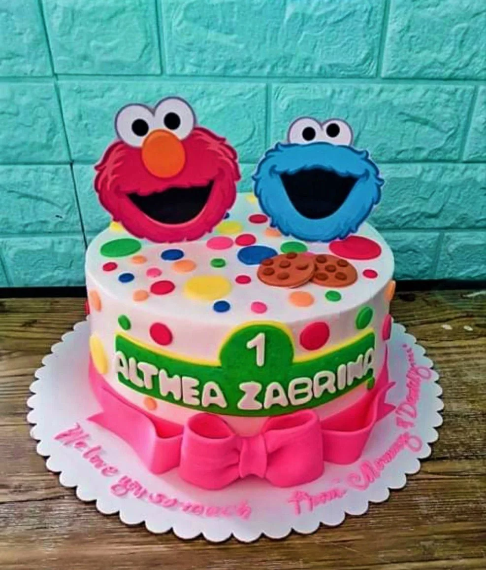 Sesame Street Cookie Monster Cake Design