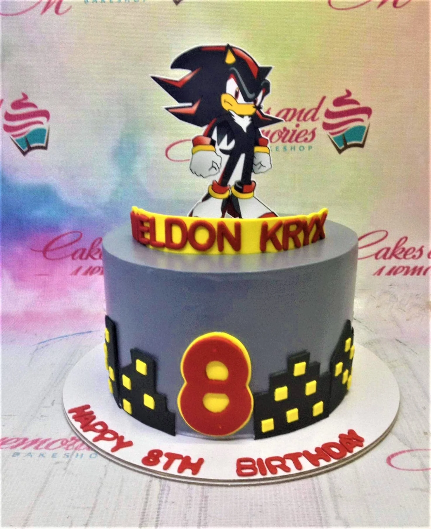 Shadow Hedgehog Sonic Cake Design