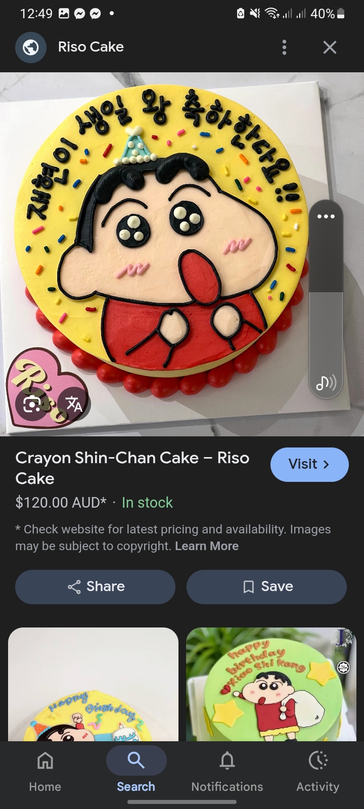 Shin-chan birthday 1 Tier - red theme with Crayon Shin-chan character and colorful sprinkles Shin-chan birthday 1 Tier - red theme with Crayon Shin-chan character and colorful sprinkles