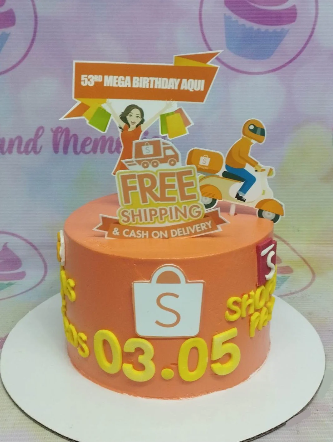 Shopee Birthday Shopkins Cake Design