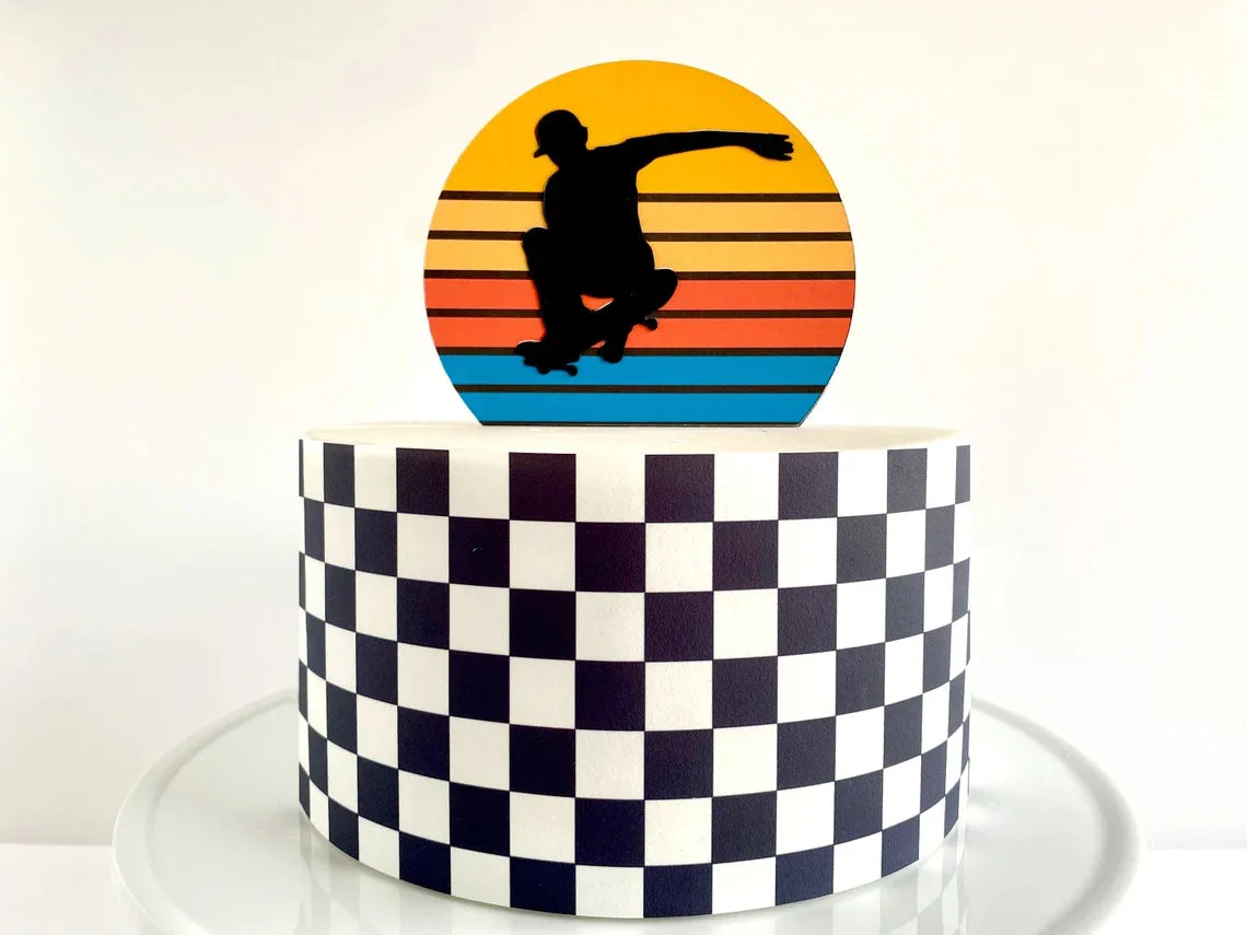 Skateboarder Sunshine Cake Design