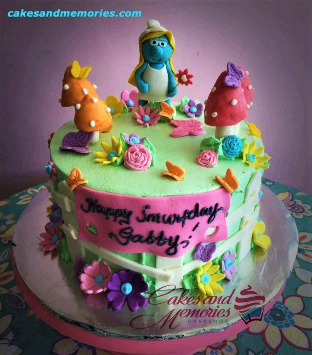 Smurfette Smurfs Cake Design
