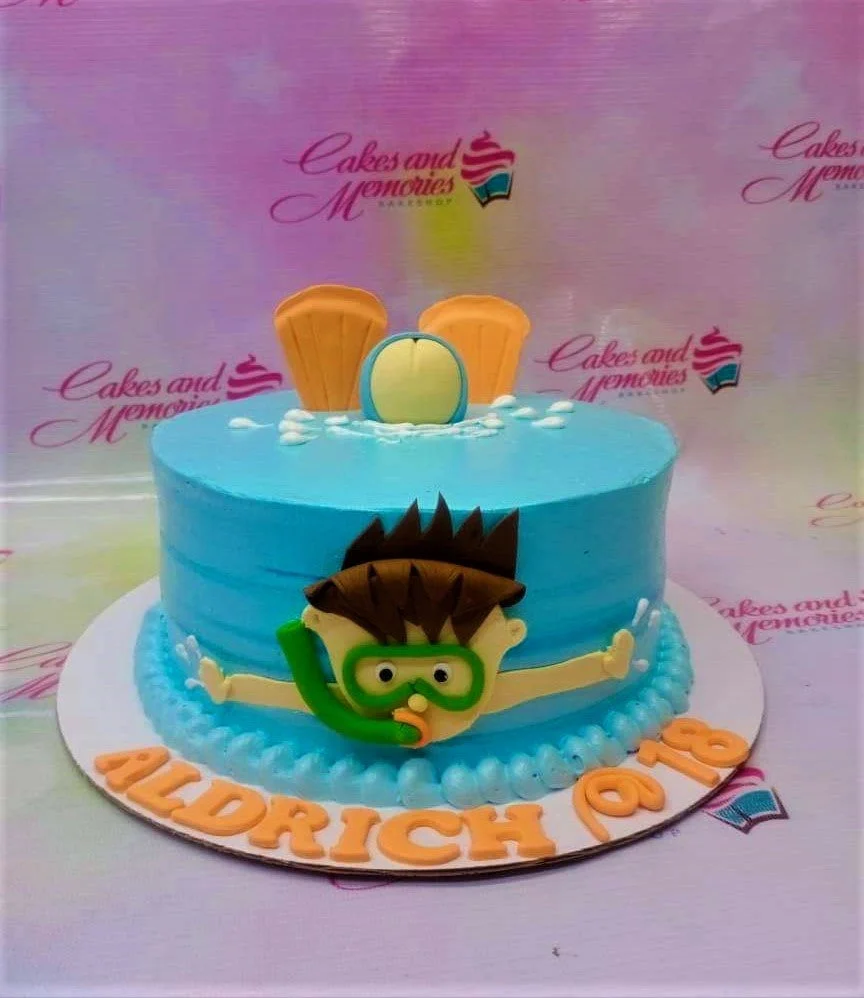 Snorkeling Sky Diving Cake Design