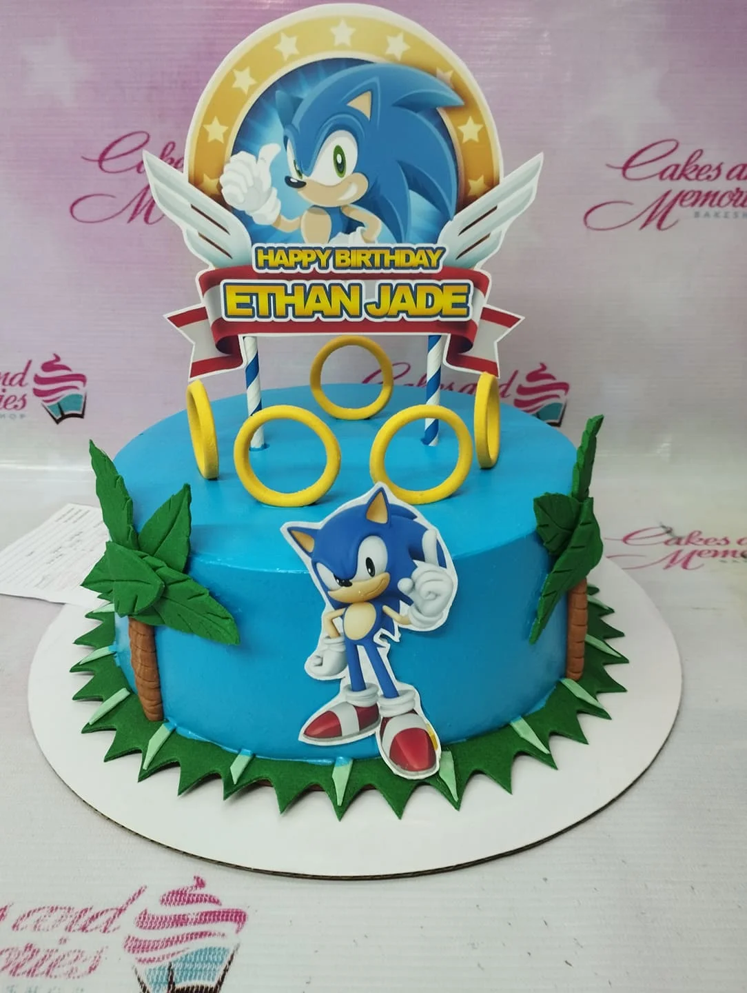 Sonic The Hedgehog Video Game Cake Design