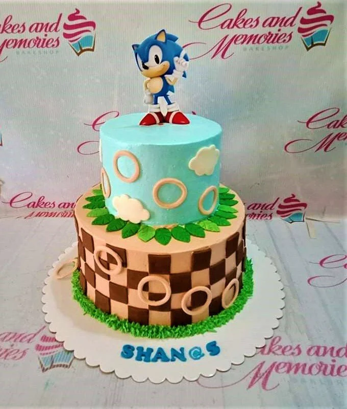 Sonic The Hedgehog Video Game Cake Design