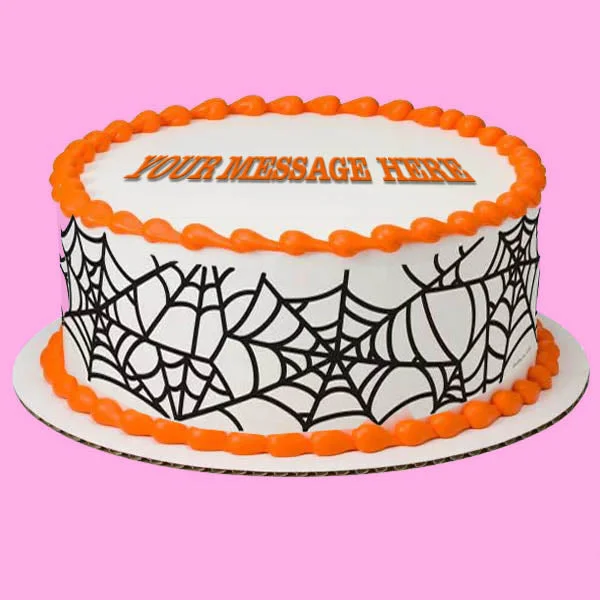 Spiderweb Halloween Cake