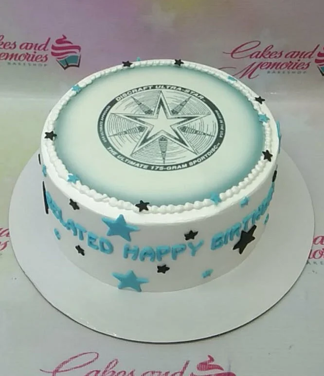 Sport Disc Frisbee Cake Design