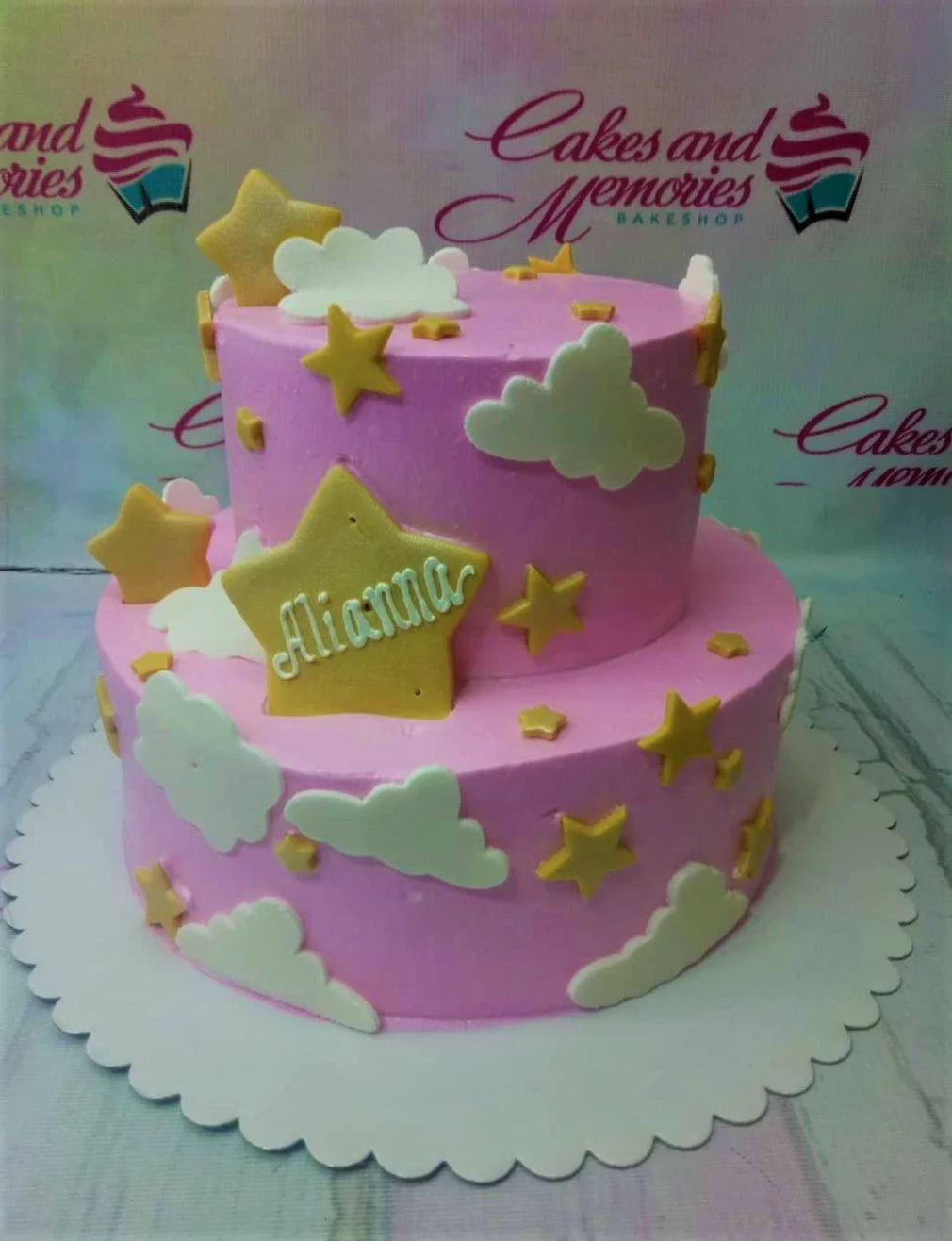 Star And Cloud Stars Cake Design