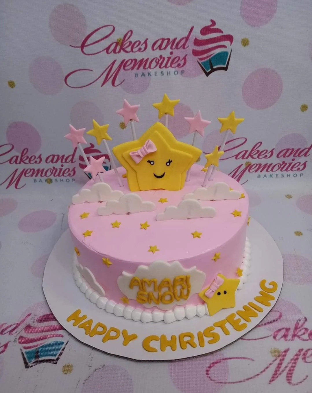 Star Christening Stars Cake Design