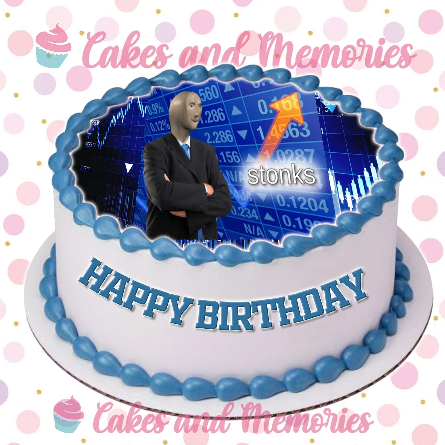 Stonks Meme Cake