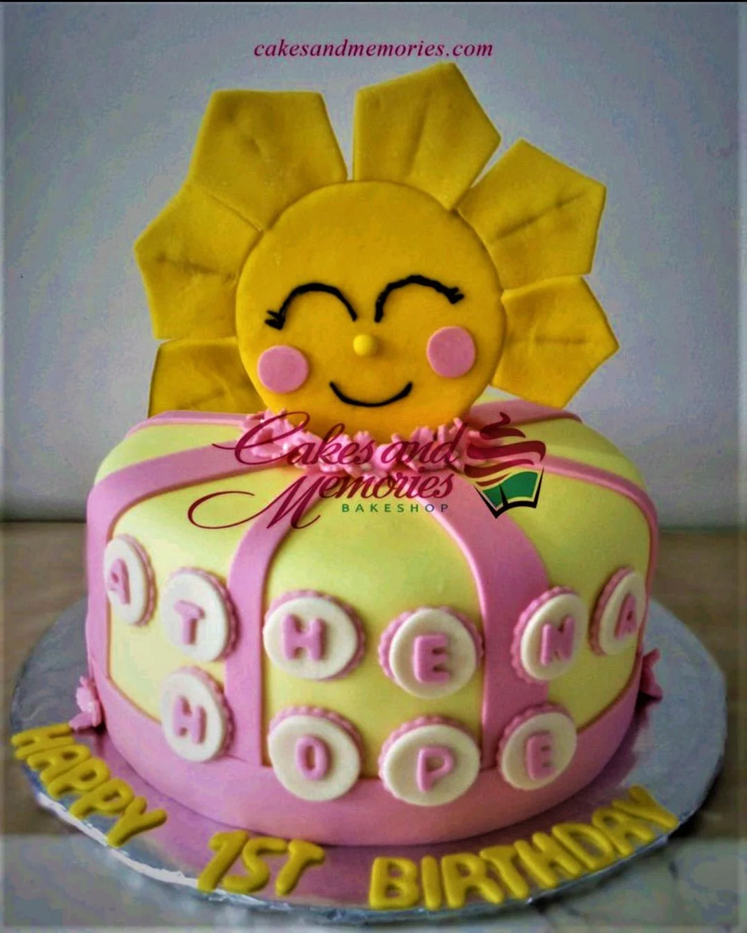 Sun Birthday Smiling Critters Cake Design