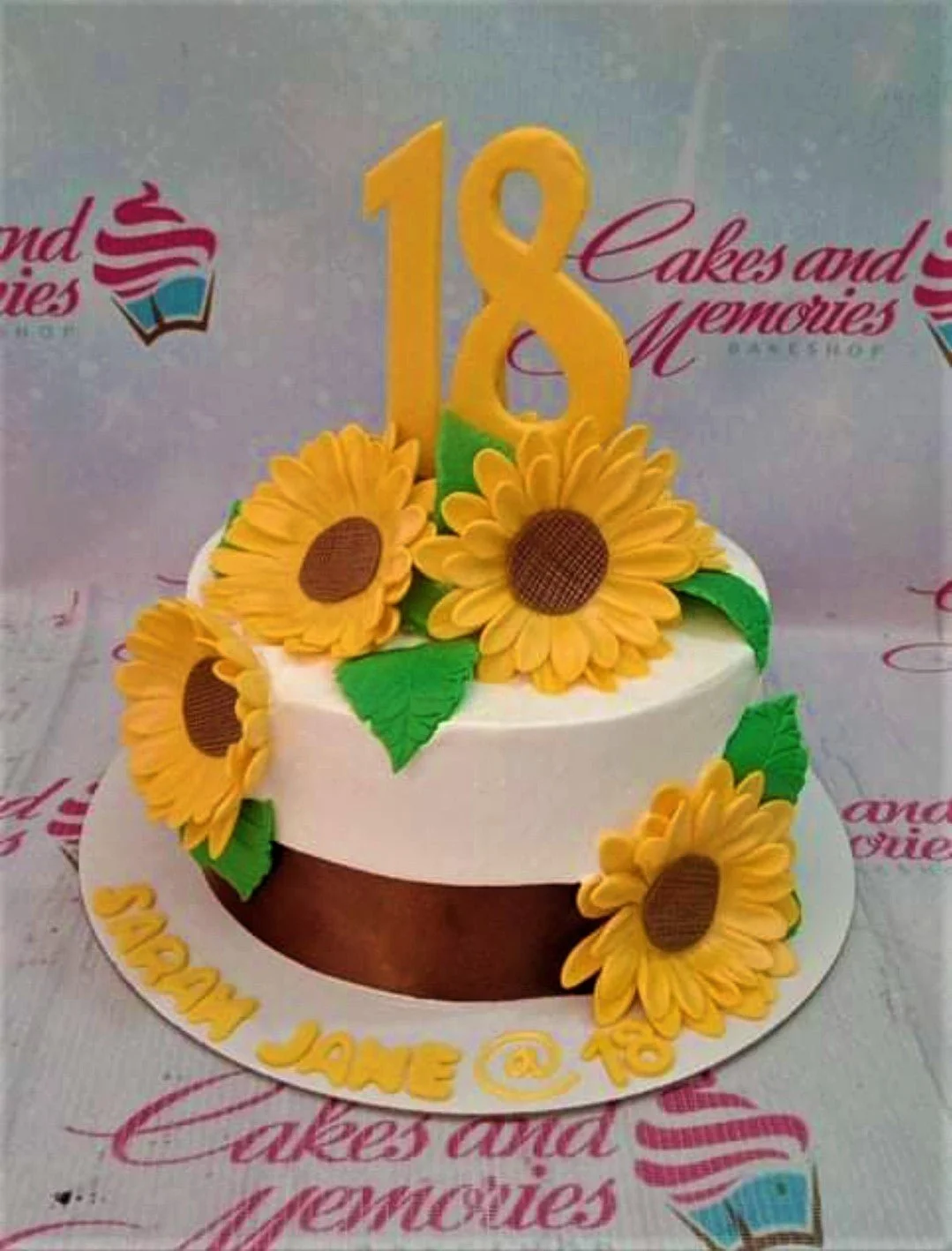 Sunflower 18th Birthday Cake