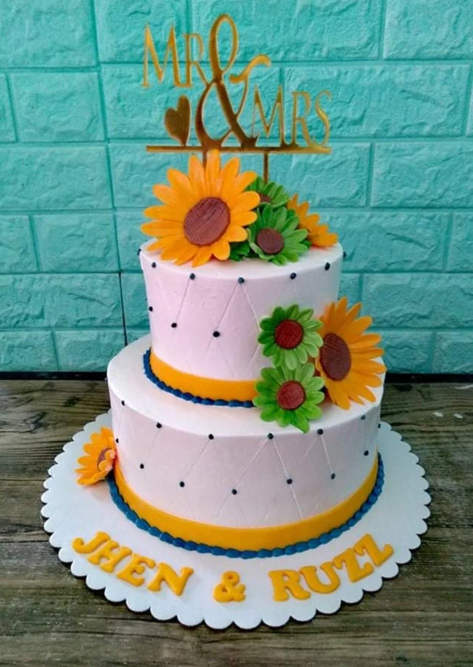 Sunflower Wedding Cake