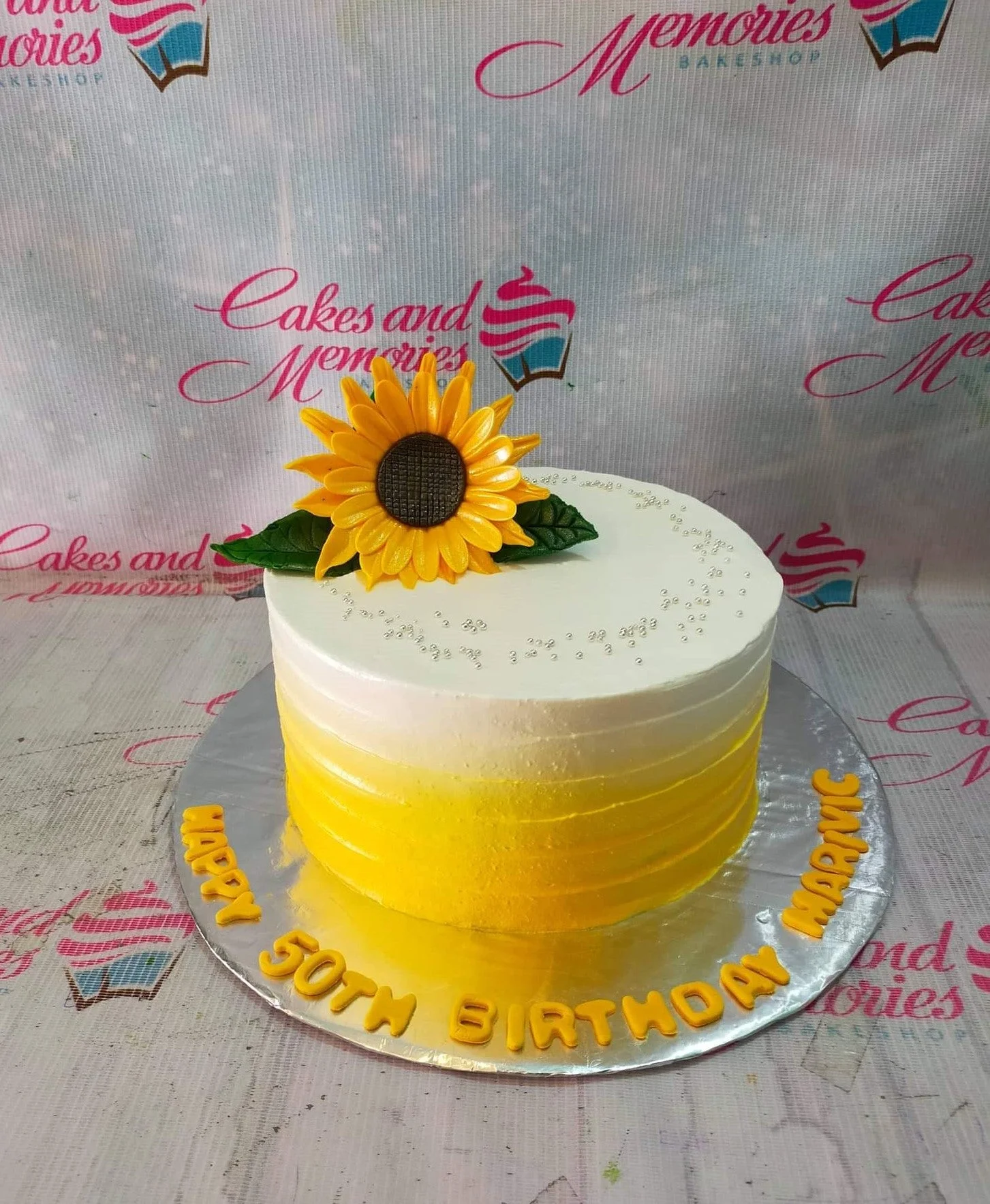 Sunflower Sing Cake Design